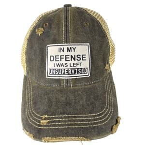 Headmost Snapback Trucker Cap Hat In My Defense Left Unsupervised Mesh Back